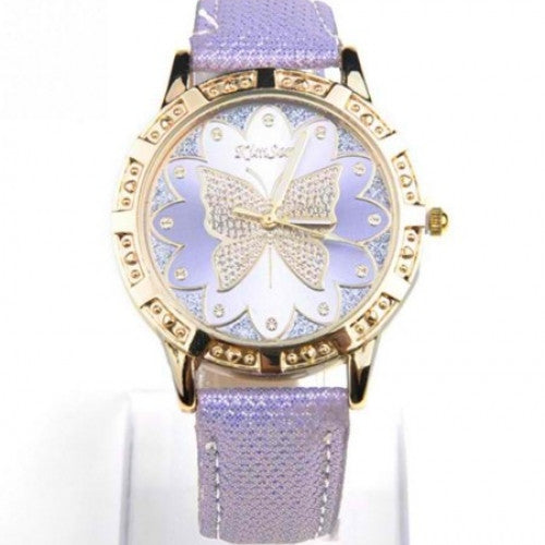 Butterfly Pattern Leather Bracelet Watches