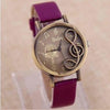 Style Musical Note Carving Ladies Watch