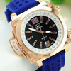 Big Golden Silicone Watch Square Wristwatch