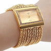 Gold Plated Rhinestone Case Alloy Band Wristwatch