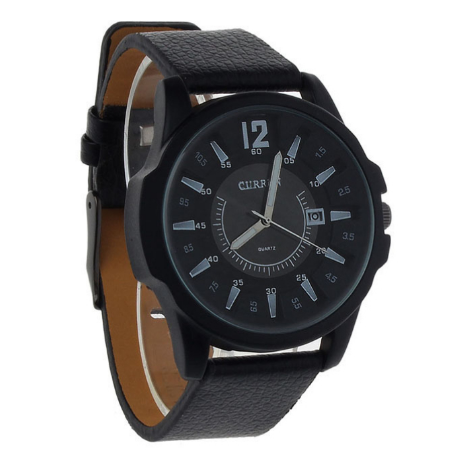 Leather Black Male Boy Business Watches