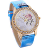 Chinese Style Peony Pattern Digital Watch