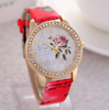 Chinese Style Peony Pattern Digital Watch